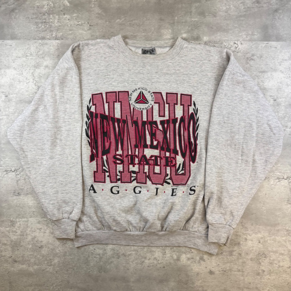 Vintage Summit New Mexico State Aggies Sweatshirt Gray NCAA XL